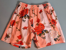 Eric Emanuel Boys Mesh Athletic Shorts Pink Floral M Drawstring