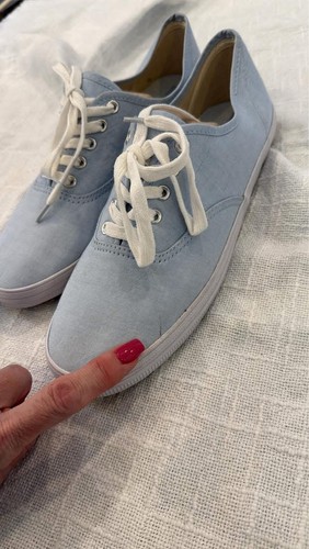 American Eagle Sneakers Size 10 Light Blue Skater Simple New WOB Canvas Tennis - 第 5/5 張圖片