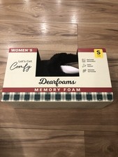Dearfoams Womens Memory Foam Clog Slippers, Black, US Small 5-6 m