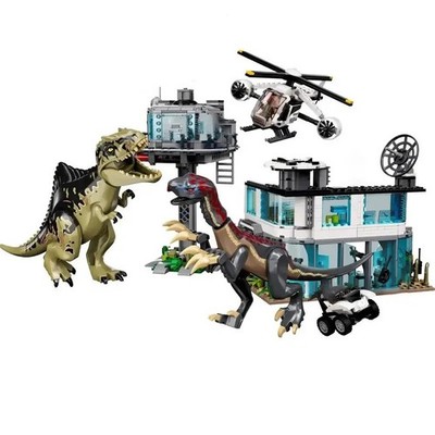 Dinosaurier Angriff Bausteine T-Rex Drachen Stil Spielzeug für Kinder Jurassic Dino