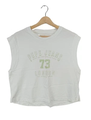 PEPE JEANS Top de punto Mujeres Top Talla EU 36 blanco look casual - Imagen 1 de 4