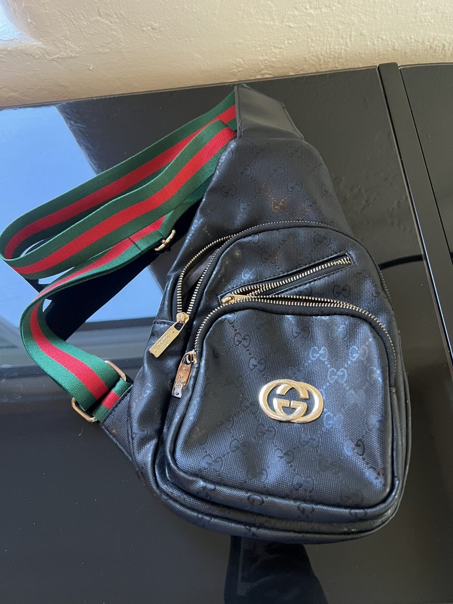 Black Vintage Men's Gucci GG Shoulder Bag | eBay