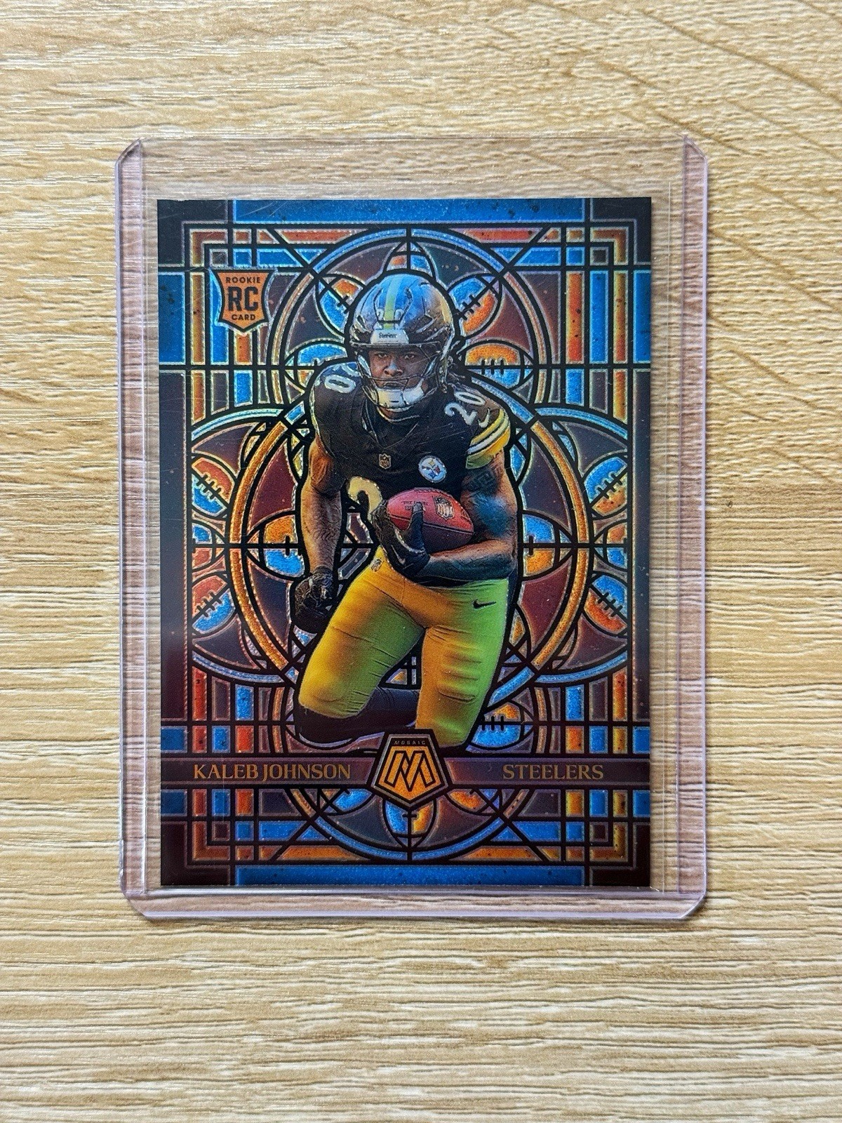 2025 Panini Mosaic Football Kaleb Johnson #21 RC Rookie STAINED GLASS - Case Hit