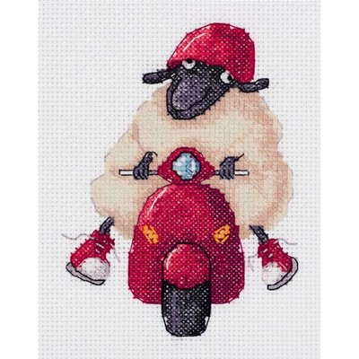 Klart counted cross stitch kit ''I am on my Way!'', 12x15,5cm, DIY