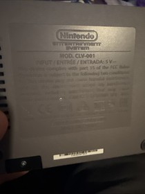 Nintendo Entertainment System NES CLV-001 Mini Classic  TESTED No Pwr Cord