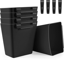5Pack Hanging Cup Holders Multipurpose Rolling Cart Accessories For Utility Cart