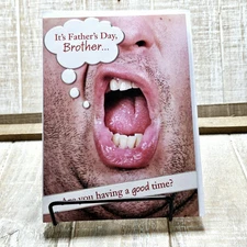 Designer Greetings Father's Day Card For Brother Burp Funny Humor Green