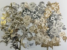 56 Anna Griffin Flowers & Gold Foiled Embellishments Cards Scrapbooking