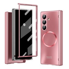 For Samsung Z Fold 8Ultra/6/7 Magnetic Full Body Hinge Glass Screen Plate Case