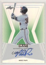 2014 Leaf Metal Draft Green Prismatic 10/10 Mike Papi #BA-MP2 Auto 2a9