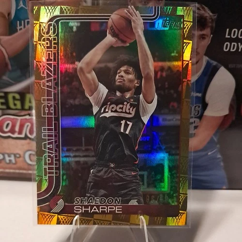 2025-26 Topps Shaedon Sharpe Gold /50 Season Tip Off Portland Trail Blazers