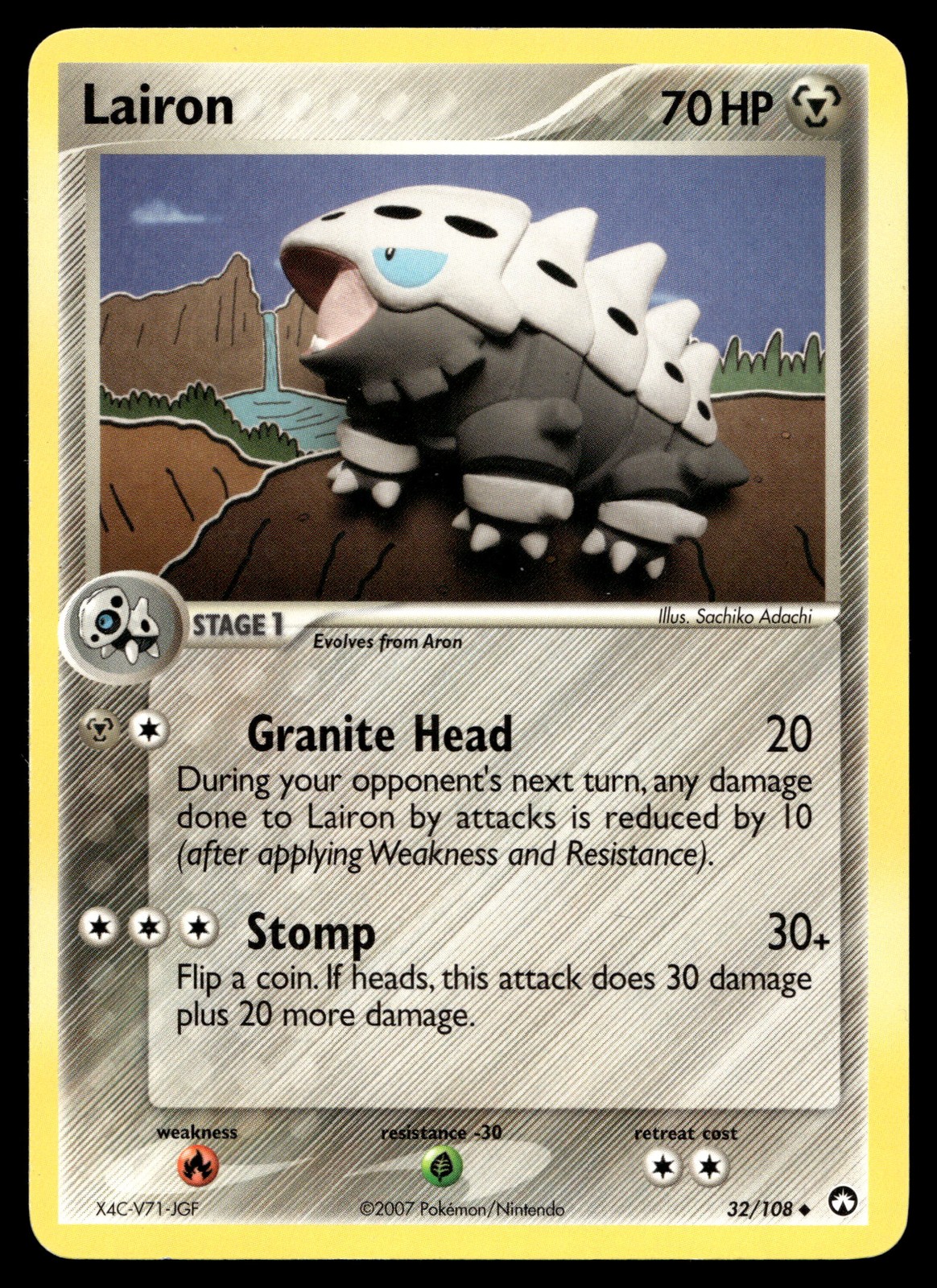 Lairon Pokemon Power Keepers 32/108 LP