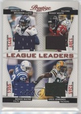 2011 Prestige League Leaders Materials /100 Brandon Lloyd Greg Jennings #20 0v1