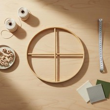 Hanging Bamboo Cross-Shaped Frame Handmade Bamboo Mobile Frame Lightweight