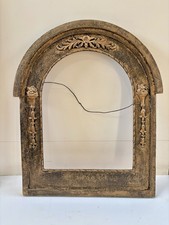 Antique Wood Gold Arched Frame Flowers Urn Sw...