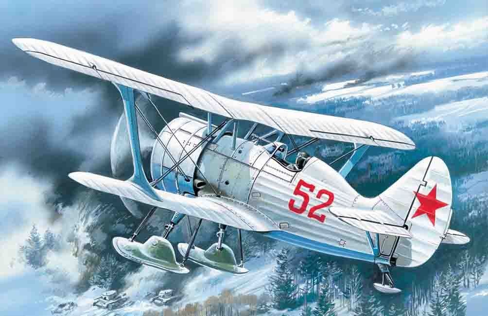 ICM 72013 - 1:72 Polikarpov I-15 Bis Winter Version - New