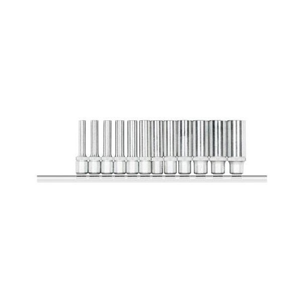 Gedore RED Socket Wrench Set 1/4"" 12 Pieces 6-point + bar