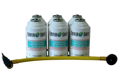 Enviro-Safe Proseal, Prodry & Leak Detector Auto System 6 Cans & Econ Hose #2106
