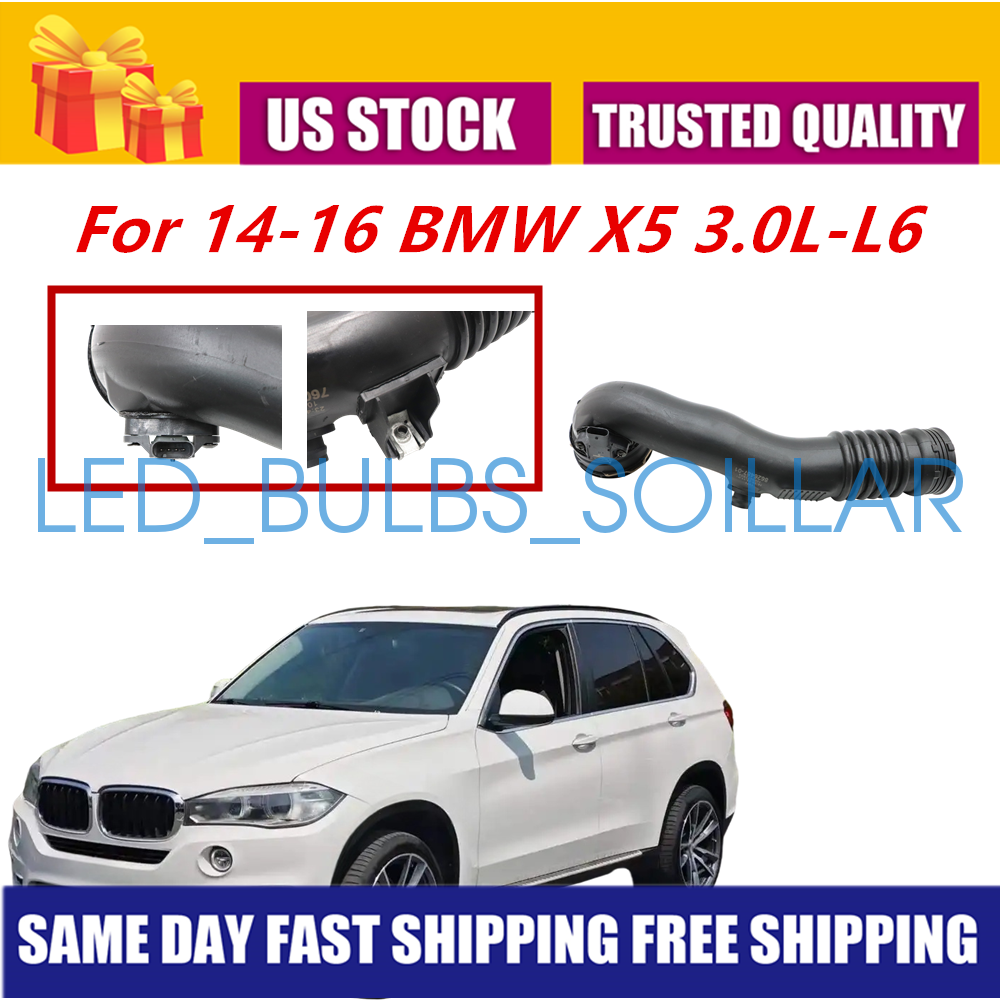 BMW X5 3.0L L6 Air Intake Duct Hose Assembly 2014-2016 OEM 13718626487