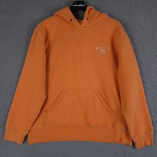 Vintage Y2K Tommy Hilfiger Jeans Hoodie Mens Medium Orange Hooded Sweater USA