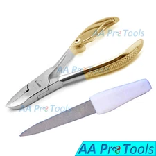 Chiropody Heavy Toe Nail Clipper Cutter & Nail File Set Of Nail Care New BTS-297