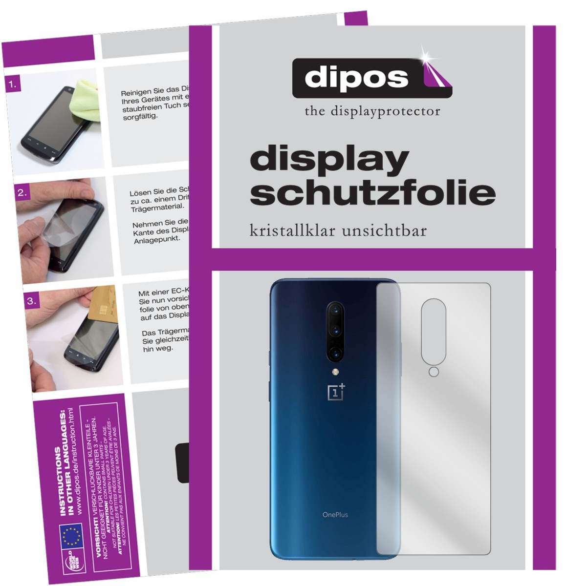 2x Pellicola per OnePlus 6T Protettiva Protezione Schermo Antiriflesso dipos