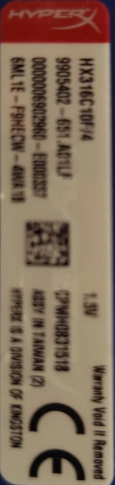 HyperX HX316C10F/4 Fury 4 GB, 1600 MHz, DDR3, DIMM, Blu - Immagine 3 di 3