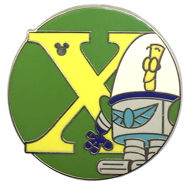 2008 Disney WDW Hidden Mickey Series III Alphabet XR (X) Pin