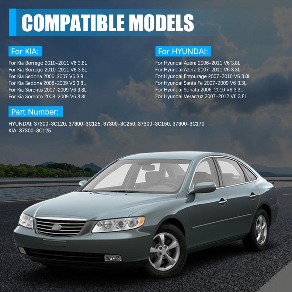 OEM Alternator For 2006-2009 Kia Sedona 2006-2011 Hyundai Azera Sonata 11191N - Imagem 4 de 4