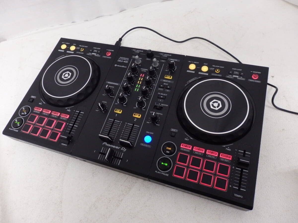 Pioneer DDJ-400 DJ Controller Rekordbox 2-Channel 2ch DDJ400 W/ Cable  Working