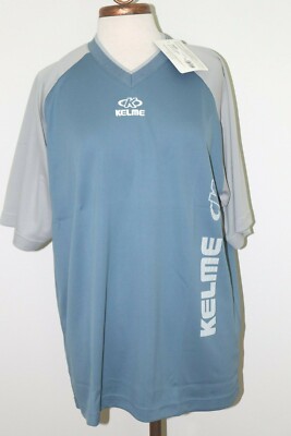 NEW!  Men's Shirt Kelme Tecnico Jersey Ice Grey Futbol Football Size XL NWT's