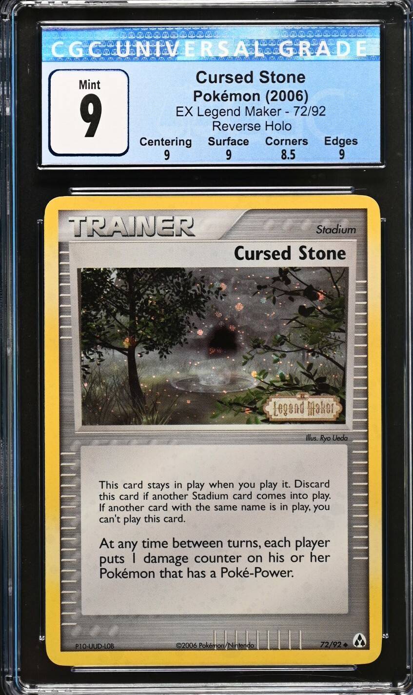 CGC 9 Cursed Stone EX Legend Maker 72/92 English Pokémon Reverse Holo | eBay