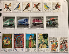 Timbres d'ALLEMAGNE ORIENTALE  N° 2056 à 2061 - 2079 à 2088 Oblitéré 1979