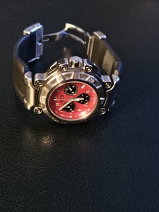 Oakley Crankcase Stainless/Red Dial Watch ?? Oakley Crankcase red Chronograph 6 hands 10-253  main image 3