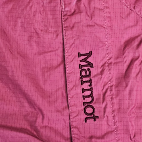 Distressed* Marmot Womens Windbreaker Full Zip Jacket Medium Pink P8a - Picture 6 of 10