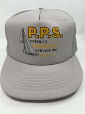 Vintage Rare "P.P.S.  PEEBLES  PRODUCTION  SERVICE INC." Snapback, Mesh Hat Cap