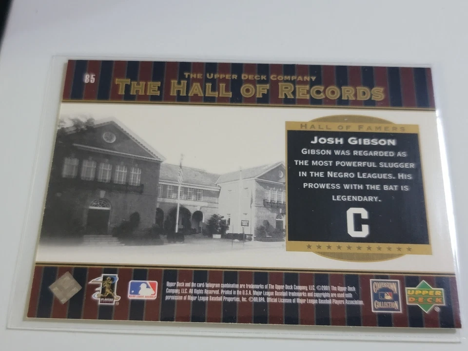 JOSH GIBSON 2001 Upper Deck National Pastime #85. - Image 2 of 2