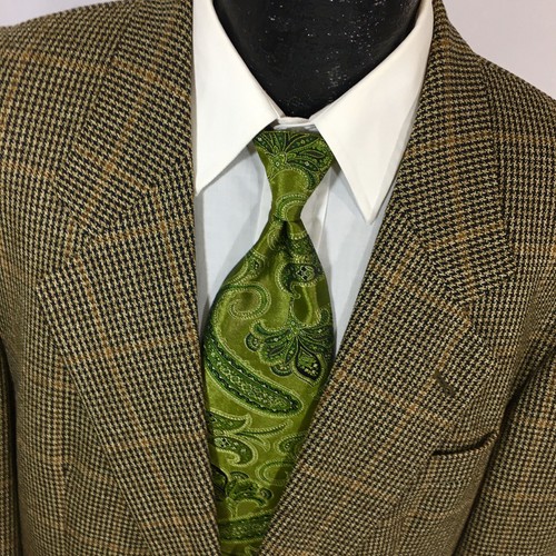 check Jacket Silk CASHMERE Blazer 44 