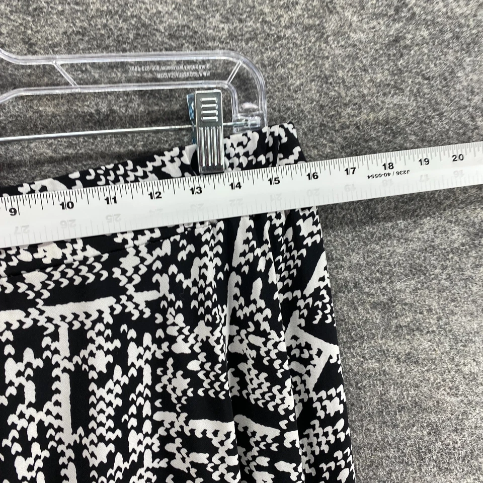 Falda Dressbarn Mujer L Grande Negra Geométrica Línea A Midi Tirar de tiro medio Foto 3 de 4