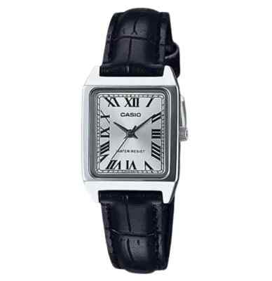 Casio LTP-V007L-7B1 Damen Analog Uhr | Klassisches Rechteckiges Design | Silb...