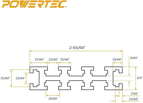 Langlebige 36" Multi T-Schienen | Aluminium-Extrusionen für endlose Holzbearbeitungsoptionen - Bild 8 von 9