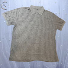 Men's Short Sleeve Button Polo Shirts Gray Summer Breathable Casual T-Shirt