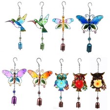 Metal Wind Chimes Hummingbird Hanging Garden Decor Outdoor Window Ornament Home