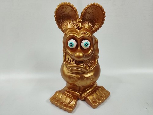 13" Gold RAT FINK Action Figure Big "Daddy" Ed Roth Collectible Model Toy - Picture 3 of 7