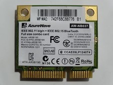 Asus K73 Series K73S K73SV Ar5B195 WiFi Wireless N Bluetooth Combo Board