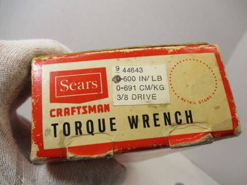 SEARS CRAFTSMAN # 9- 44643 x 3/8" Drive Torque Wrench, 0-600 In/Lb & Metric, EC - Picture 13 of 17