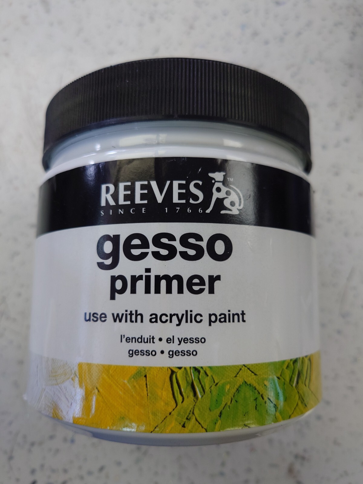 Reeves Artists Acrylic White Gesso Primer - 946ml Tub - (0.946 litre)