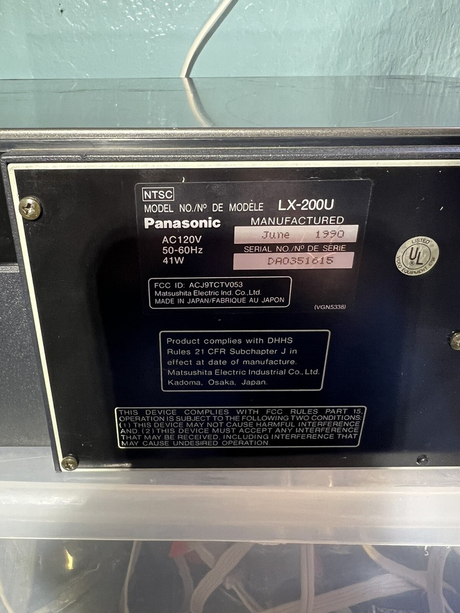 Panasonic LX-200 Multi Laser Disc CD Player Digital Audio NO Panasonic LX-200 Multi Laser Disc CD Player Digital Audio NO