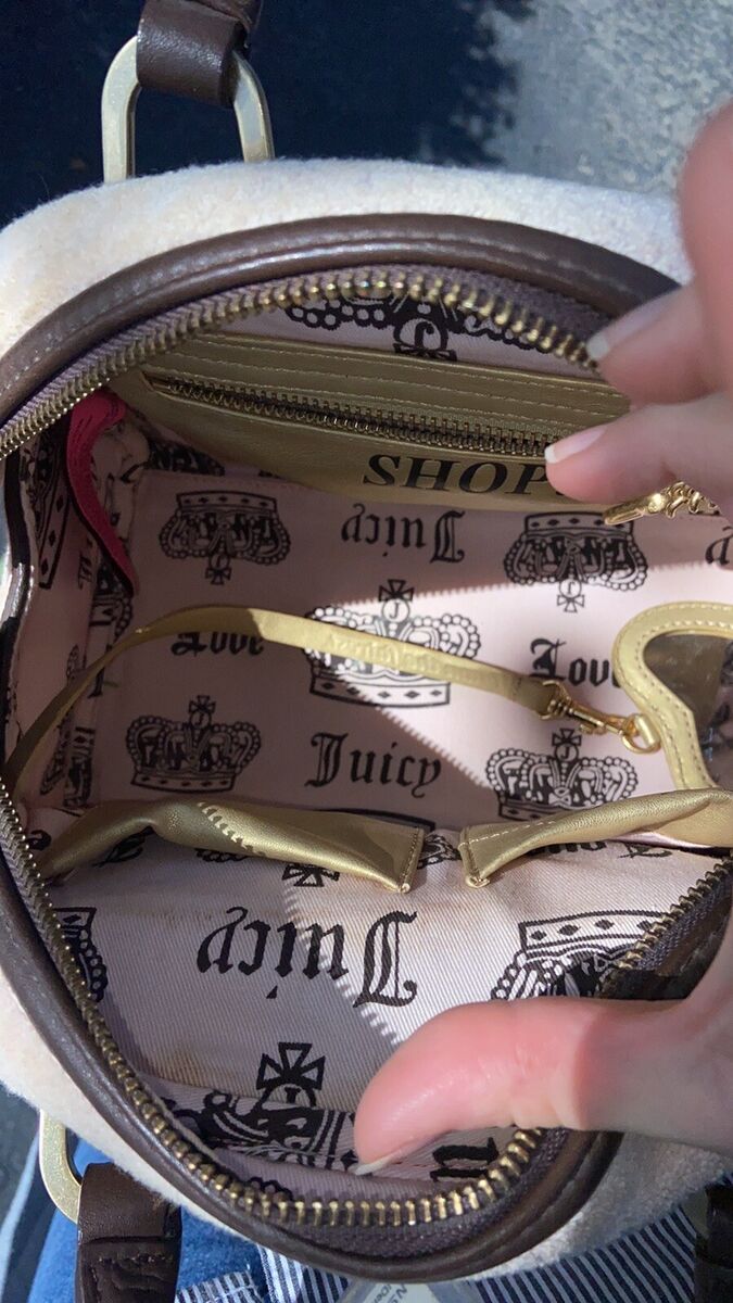 Vintage Juicy Couture BABY PINK Velour Terry BOWLER BAG Y2K Vintage Juicy Couture BABY PINK Velour Terry BOWLER BAG Y2K