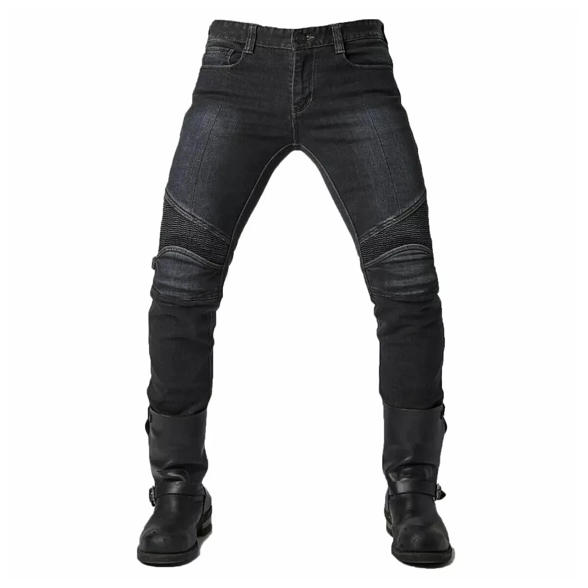 Motorcycle Motorbike Jeans Pant Denim Trousers Protective Lining Free CE Armors